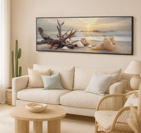 Wandbild Strand Meer 52 cm B – Leinwandbild Deko