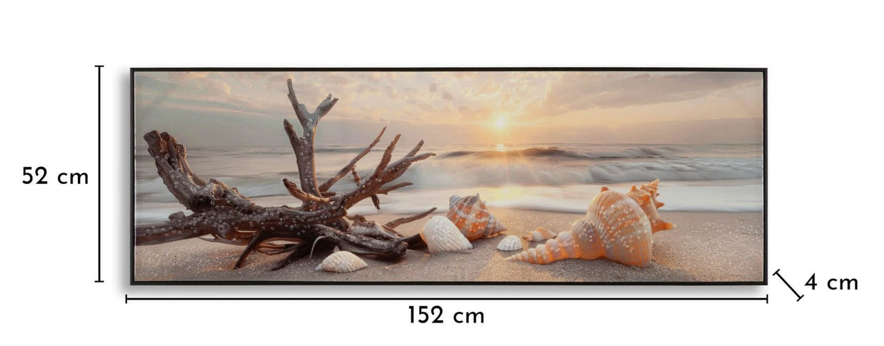 Wandbild Strand Meer 52 cm B – Leinwandbild Deko