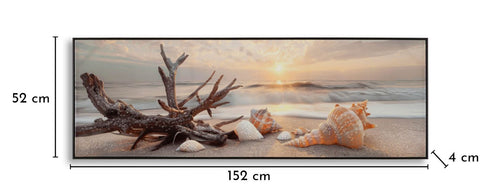 Wandbild Strand Meer 52 cm B – Leinwandbild Deko
