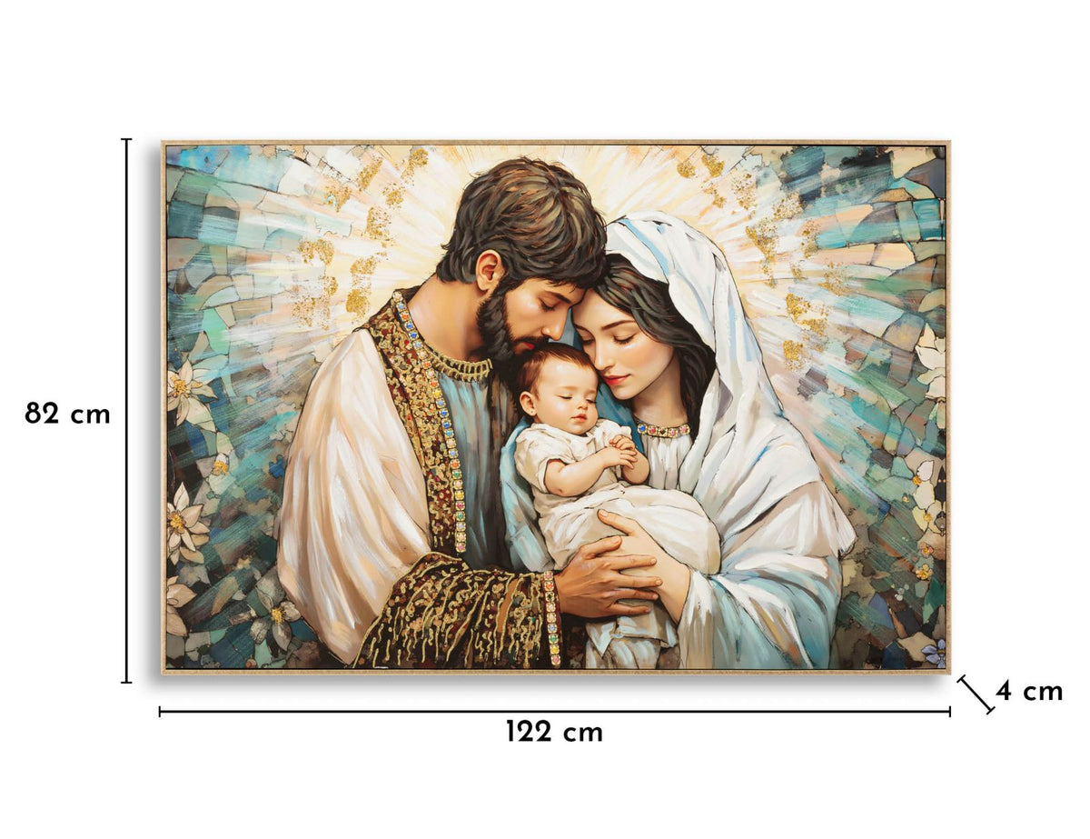 Wandbild Krippe 82 cm – Leinwandbild Deko