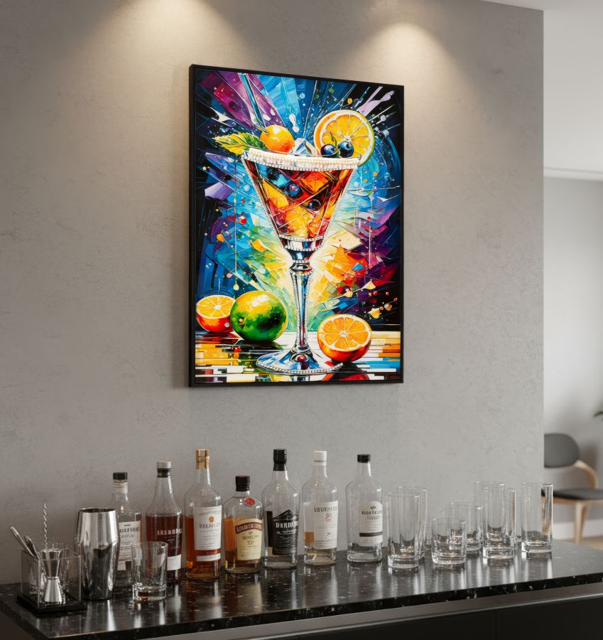 Wandbild Cocktail 92 cm – Leinwandbild Deko