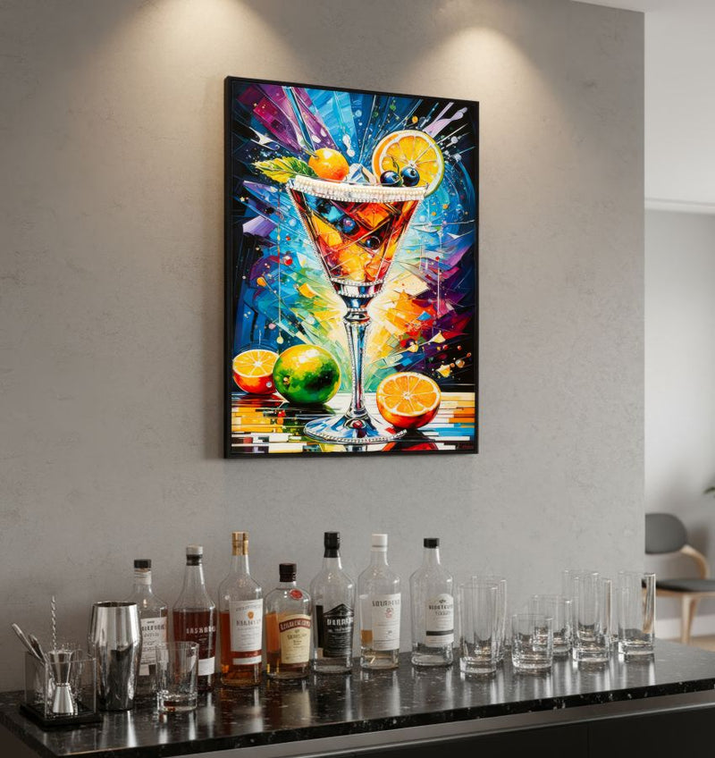 Wandbild Cocktail 92 cm – Leinwandbild Deko