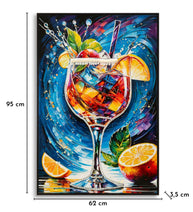 Wandbild Cocktail Linien 92 cm – Leinwandbild Deko