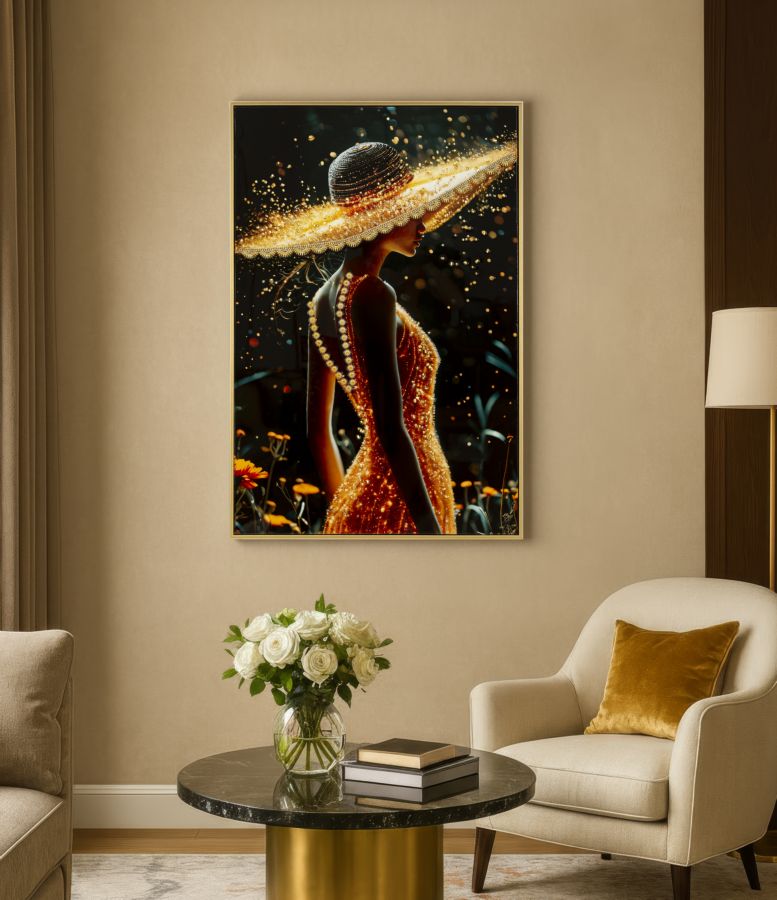 Wandbild Frau 92 cm A – Leinwandbild Deko