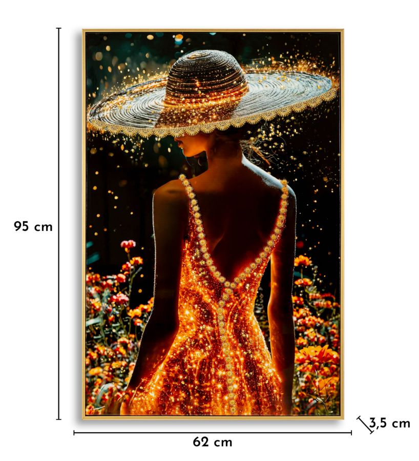 Wandbild Frau 92 cm B – Leinwandbild Deko