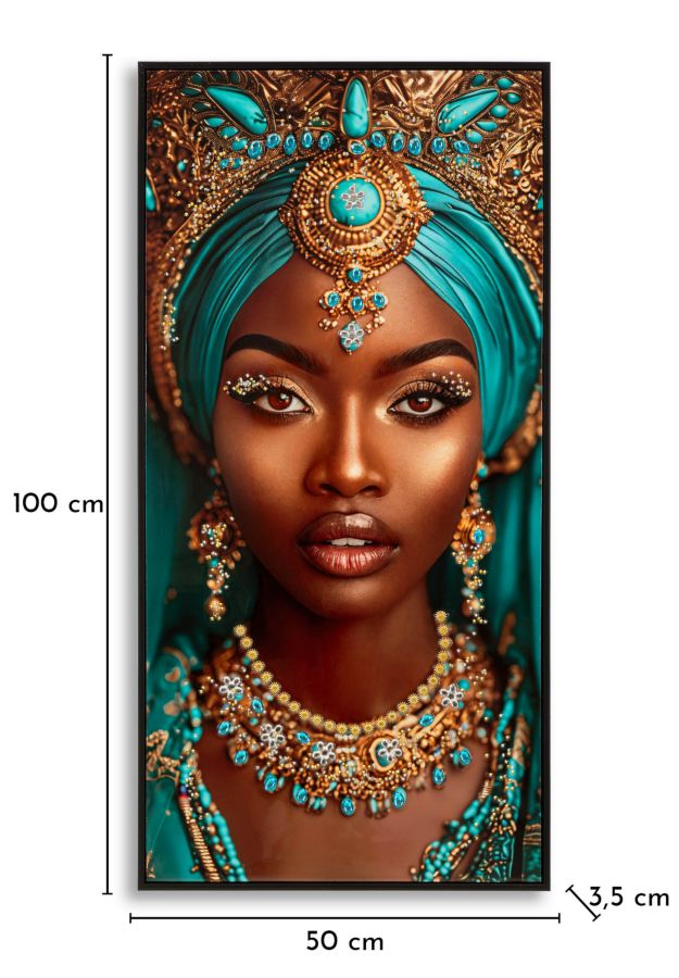 Wandbild Frau Maya 100 cm – Leinwandbild Deko