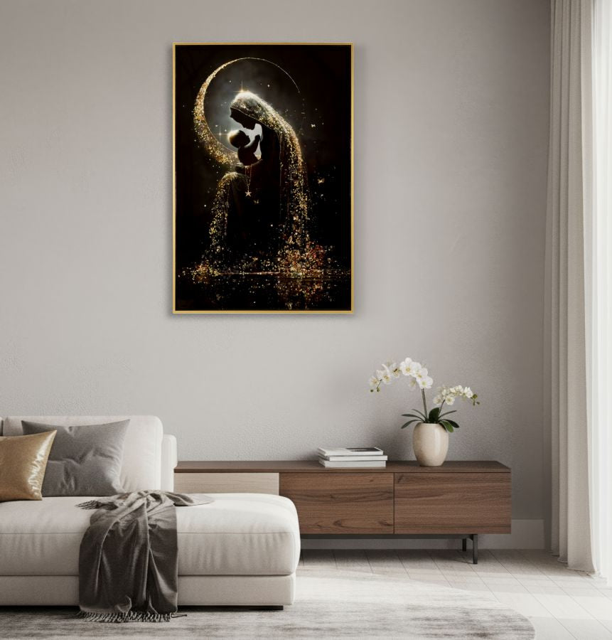 Wandbild Mutterschaft 90 cm A – Leinwandbild Deko