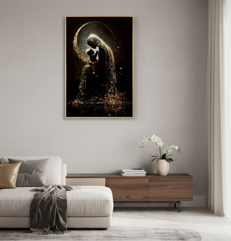 Wandbild Mutterschaft 90 cm A – Leinwandbild Deko