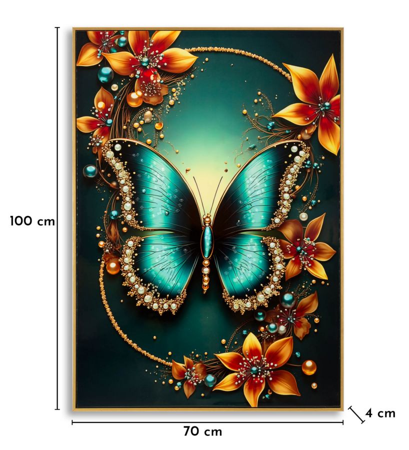 Wandbild Schmetterling 100 cm A – Leinwandbild Deko