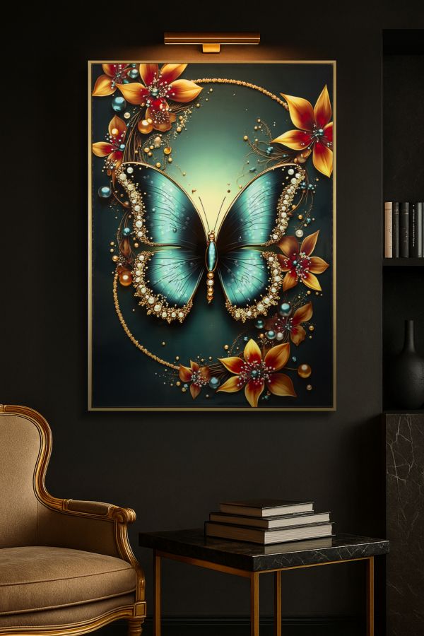 Wandbild Schmetterling 100 cm A – Leinwandbild Deko