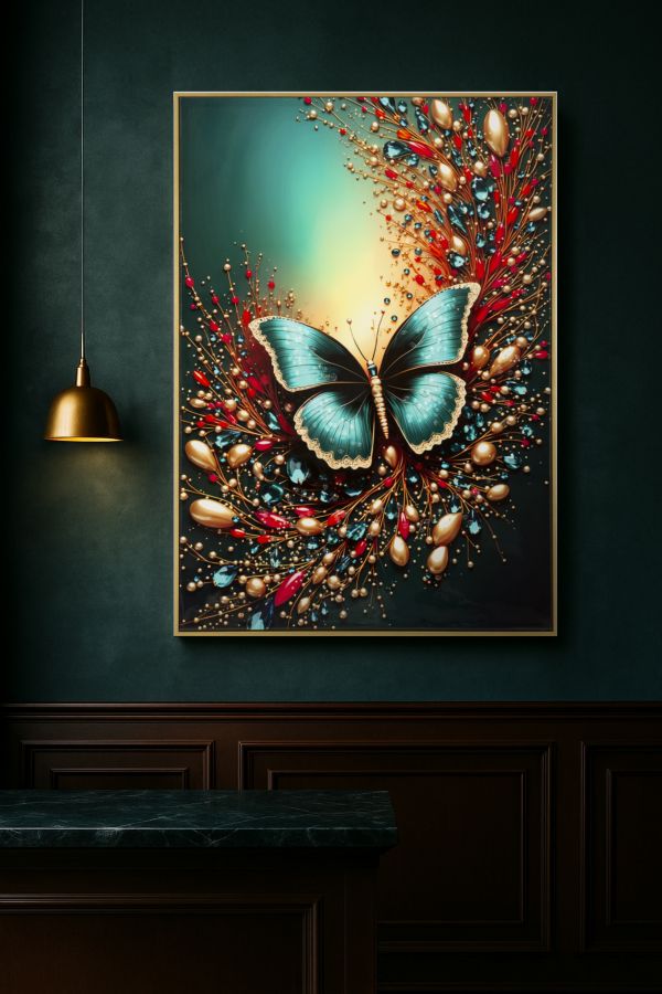 Wandbild Schmetterling 100 cm B – Leinwandbild Deko