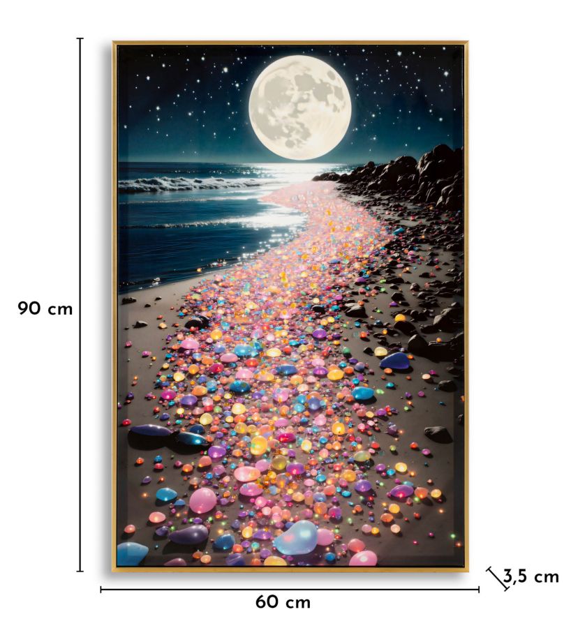 Wandbild Farben Landschaft 90 cm – Leinwandbild Deko