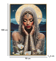 LED-Bild Frauenportrait Venus Bunt – Leinwandbild Deko