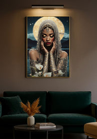 LED-Bild Frauenportrait Venus Bunt – Leinwandbild Deko