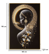 LED-Bild Frauenportrait Inda Bunt – Leinwandbild Deko
