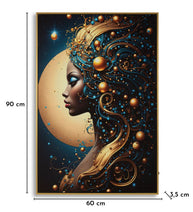 LED-Bild Frauenportrait Minerva Bunt B – Leinwandbild Deko
