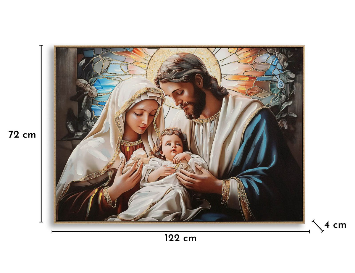 Wandbild Krippe 72 cm – Leinwandbild Deko