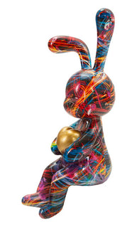 Dekofigur Hase Bunt 23 cm – Tierfigur
