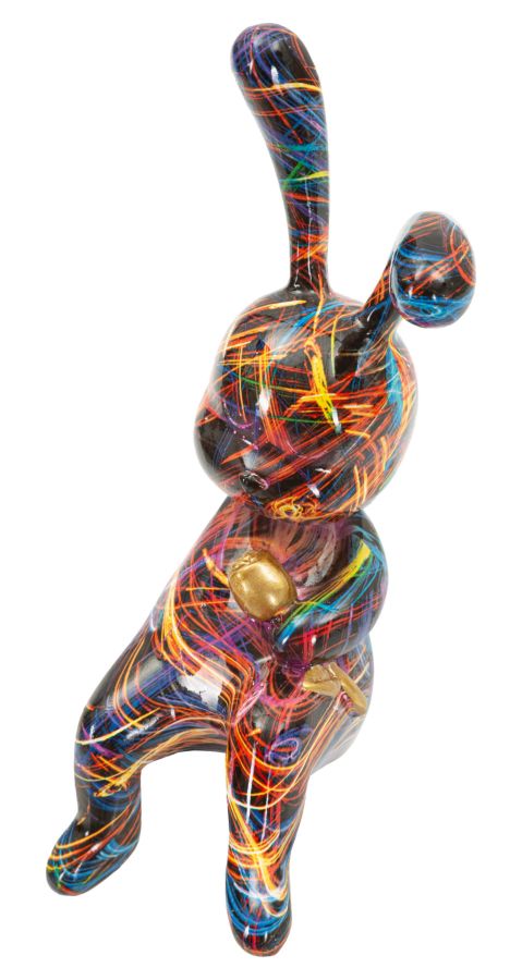 Dekofigur Hase Bunt 22 cm – Tierfigur