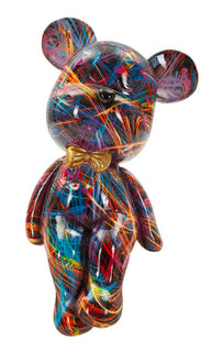 Dekofigur Teddybär Bunt 12,5 cm – Tierfigur