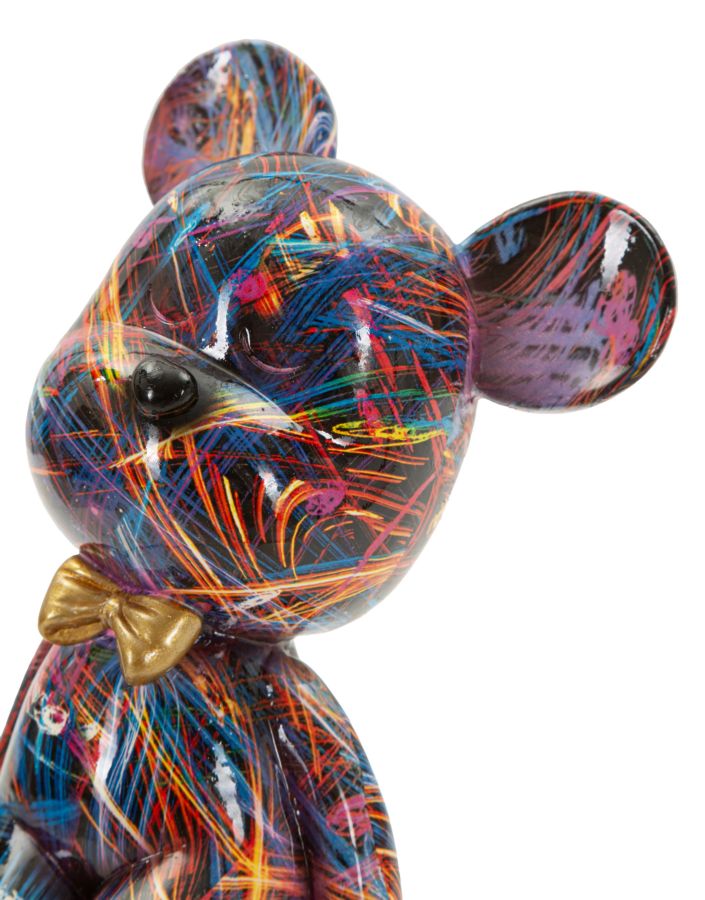 Dekofigur Teddybär Bunt 12,5 cm – Tierfigur