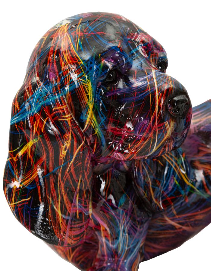 Dekofigur Dackel Psychedelisch Bunt – Tierfigur