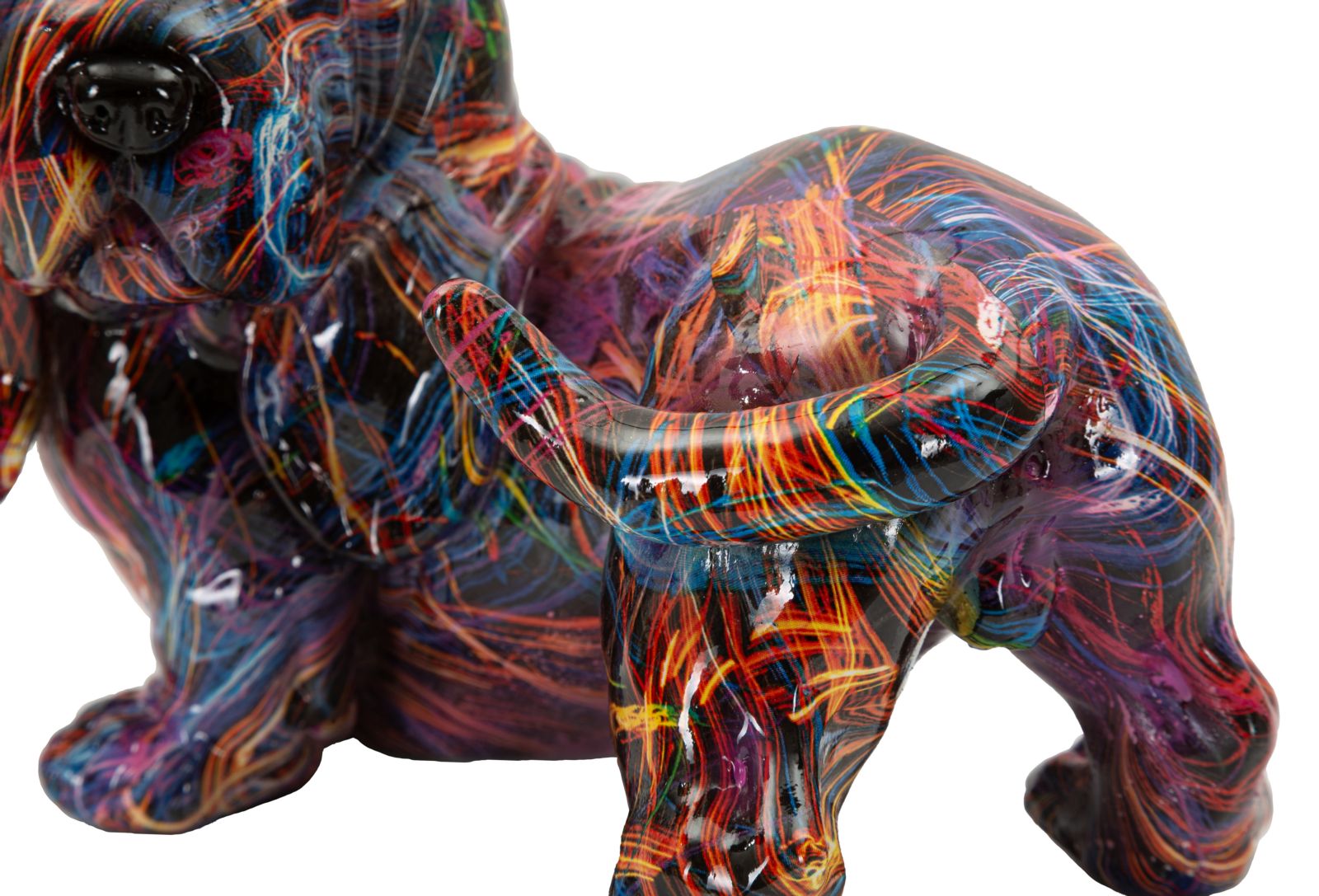 Dekofigur Dackel Psychedelisch Bunt – Tierfigur