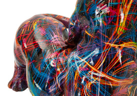 Dekofigur Dackel Psychedelisch Bunt – Tierfigur