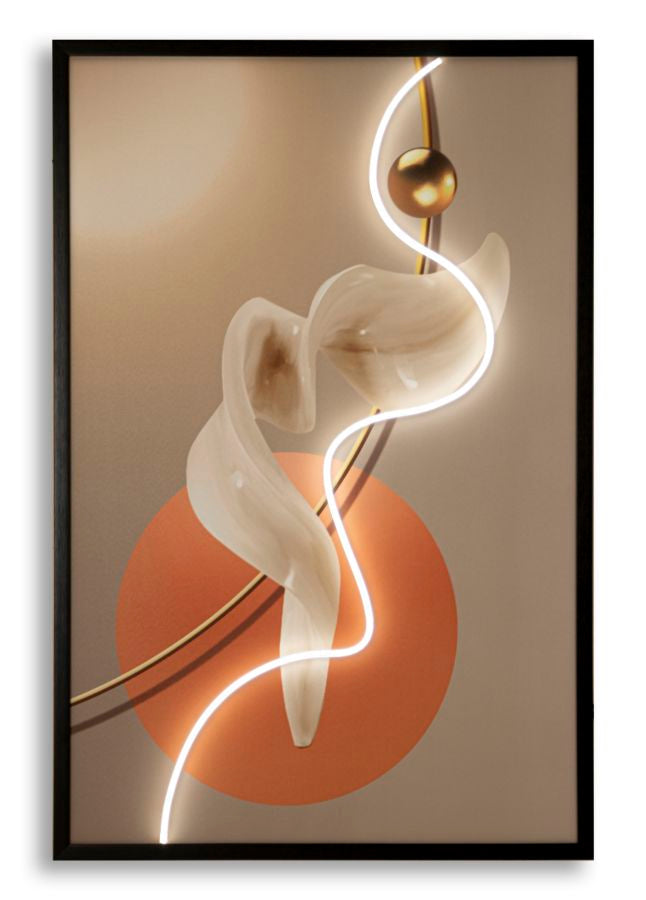 LED-Bild Abstrakt Bunt 80×120 cm A – Leinwandbild Deko