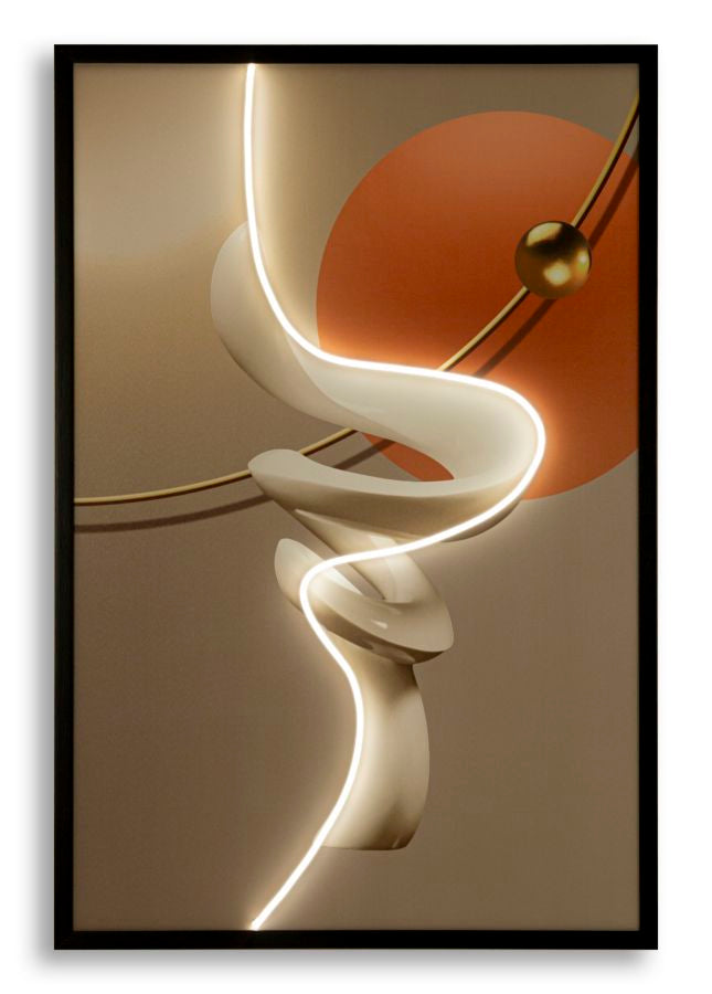 LED-Bild Abstrakt Bunt 80×120 cm B – Leinwandbild Deko