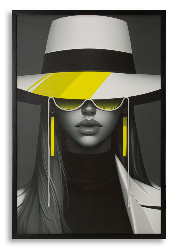 LED-Bild Frauenportrait Margot Bunt – Leinwandbild Deko