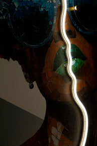LED-Bild Afro Frau Bunt – Leinwandbild Deko