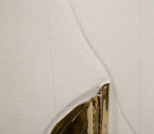 Wandpaneel Minimal Weiß Gold 49,5 cm – Wanddeko