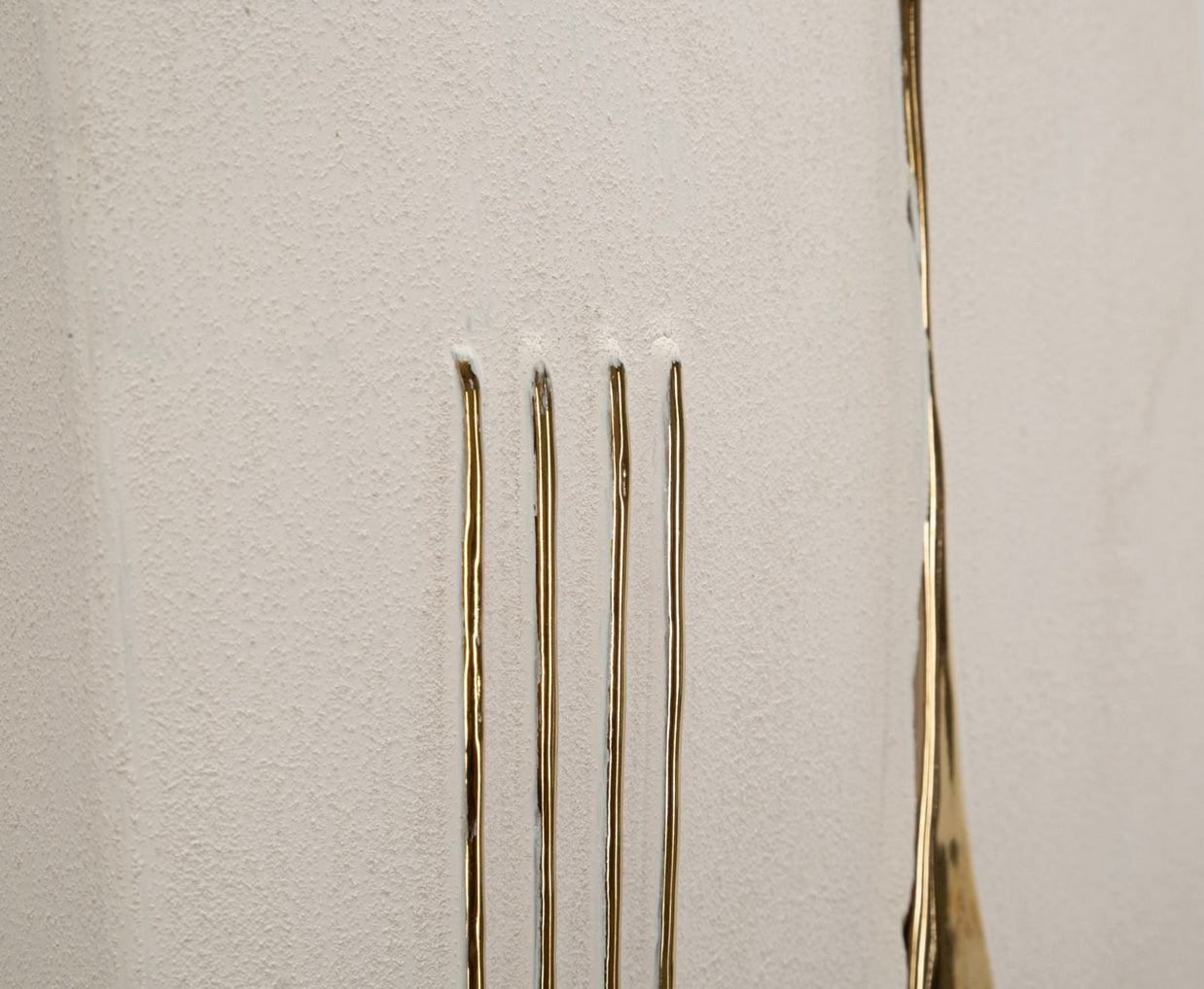 Wandpaneel Geometrisch Weiß Gold 39,5 cm – Wanddeko