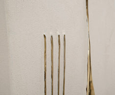 Wandpaneel Geometrisch Weiß Gold 39,5 cm – Wanddeko