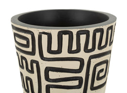 Bodenvase Nairobi Weiß Schwarz 86 cm
