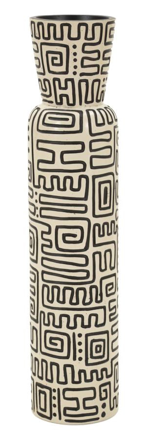 Blumenvase Nairobi Weiß Schwarz – Dekovase