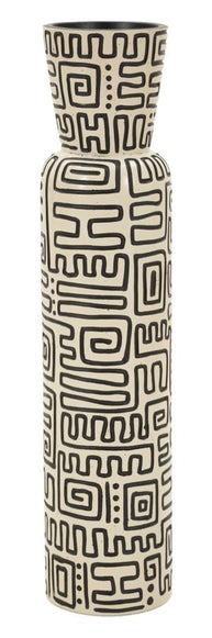 Blumenvase Nairobi Weiß Schwarz – Dekovase