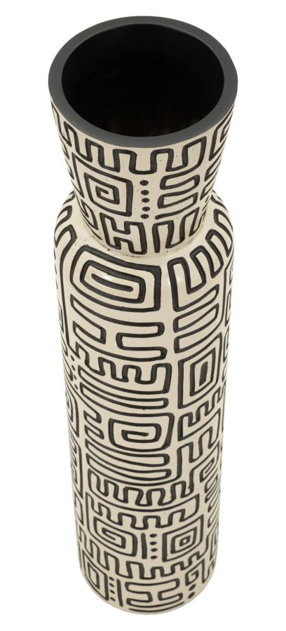 Blumenvase Nairobi Weiß Schwarz – Dekovase