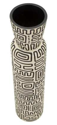 Blumenvase Nairobi Weiß Schwarz – Dekovase