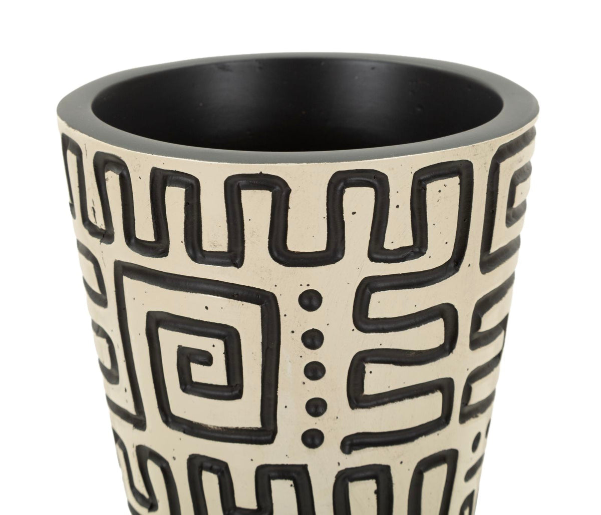 Blumenvase Nairobi Weiß Schwarz – Dekovase