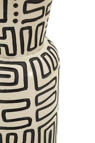 Blumenvase Nairobi Weiß Schwarz – Dekovase