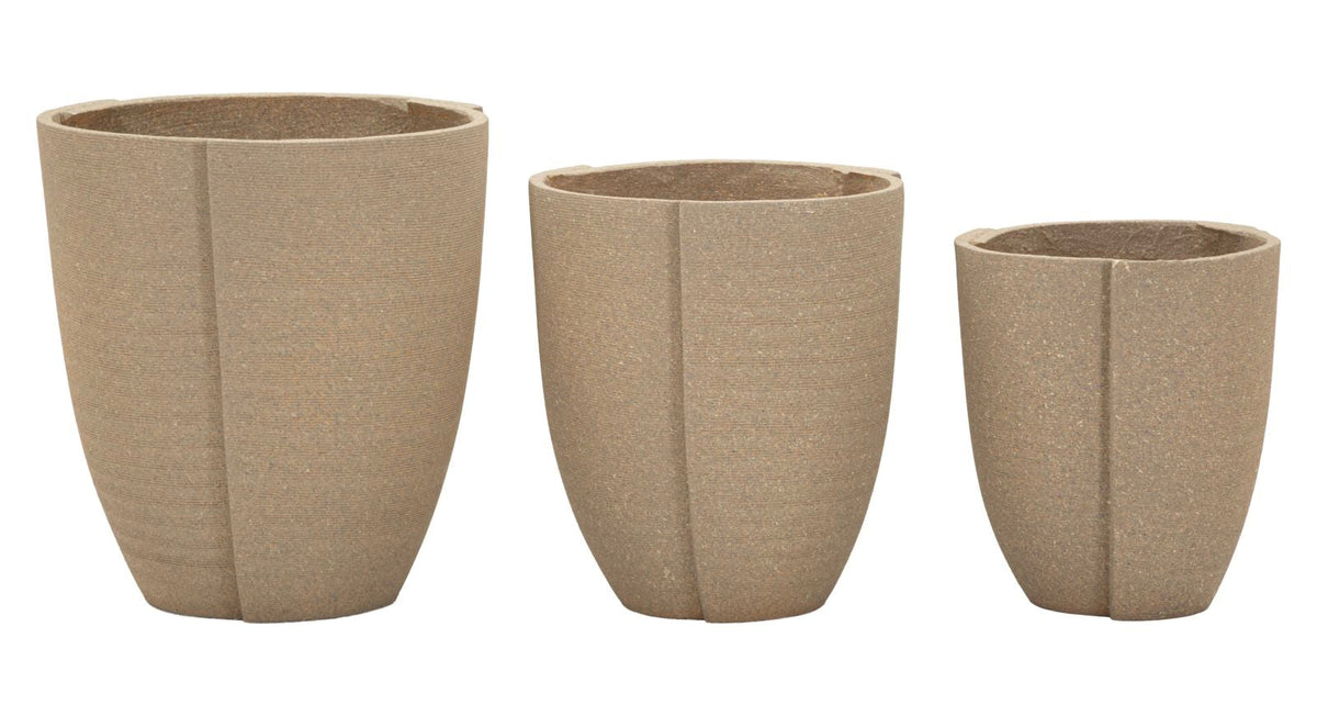 Übertopf Peru Grau 3er Set 47 cm