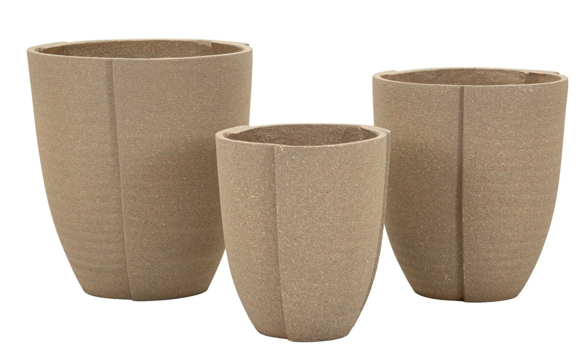 Übertopf Peru Grau 3er Set 47 cm