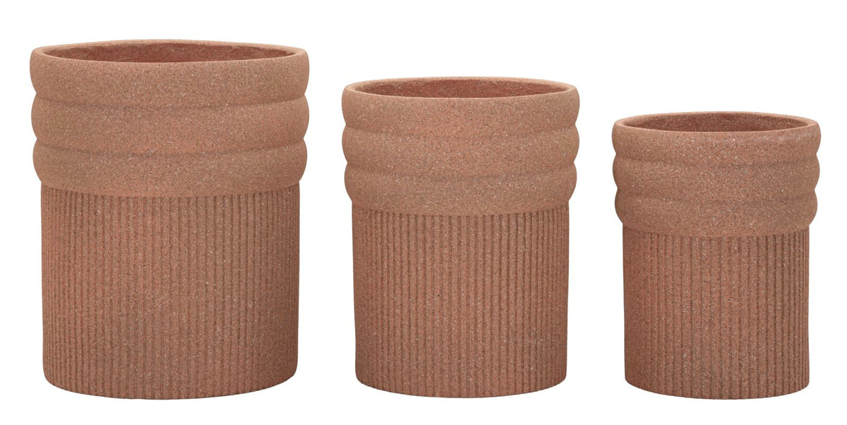 Blumenvase Colombia Rot 3er Set 50 cm