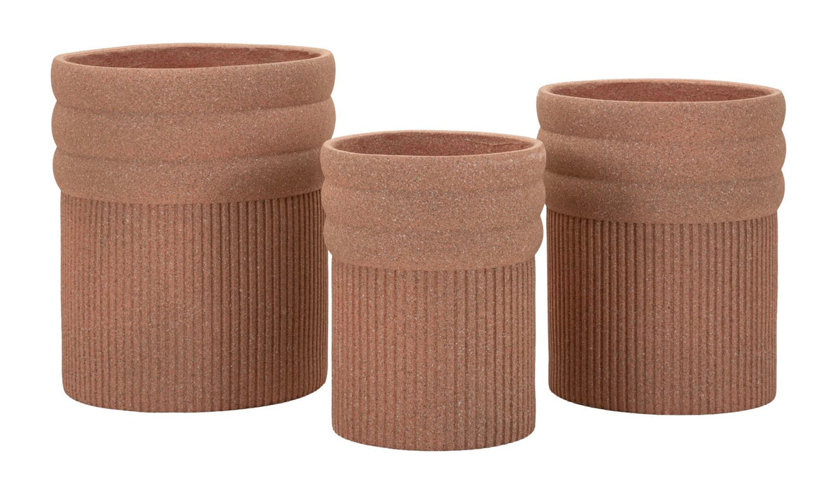 Blumenvase Colombia Rot 3er Set 50 cm