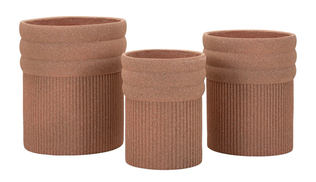 Blumenvase Colombia Rot 3er Set 50 cm