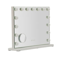 Schminkspiegel LED Stand Weiß 43 cm
