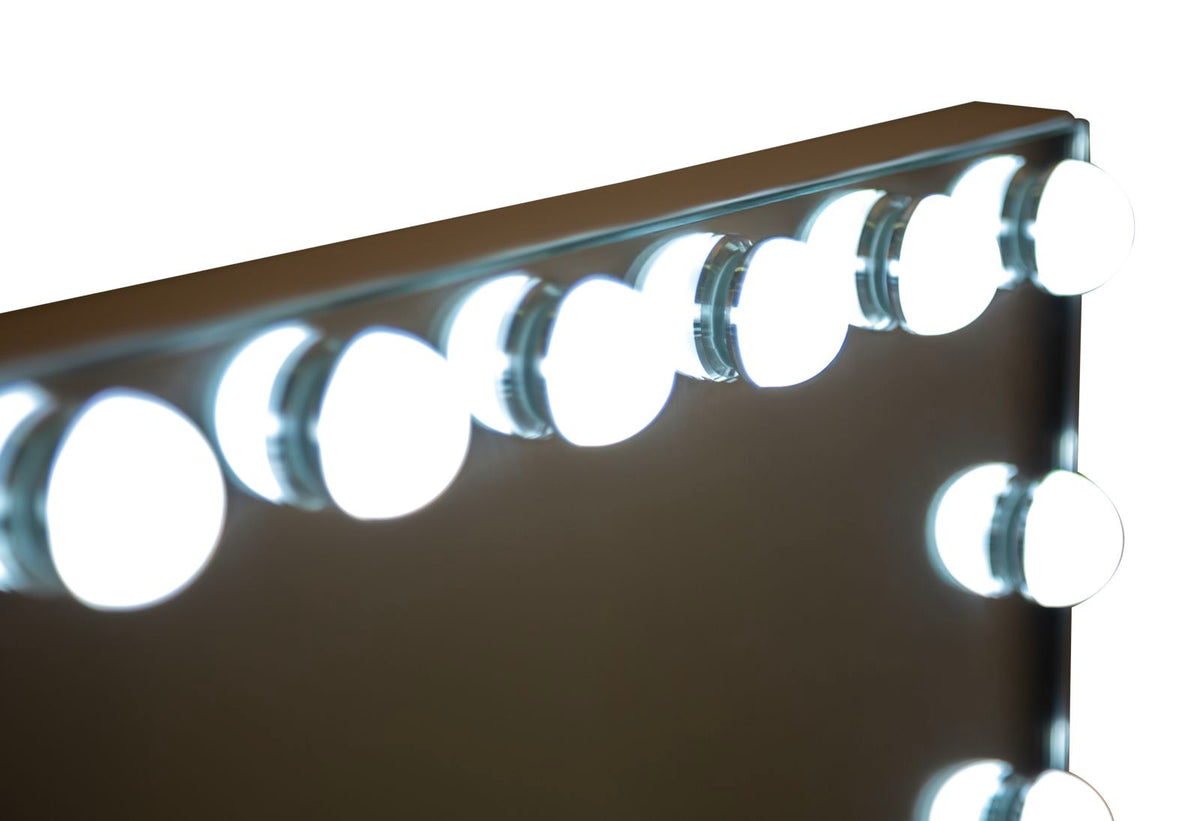 Schminkspiegel LED Stand Weiß 43 cm