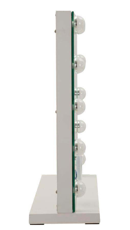 Schminkspiegel LED Stand Weiß 43 cm